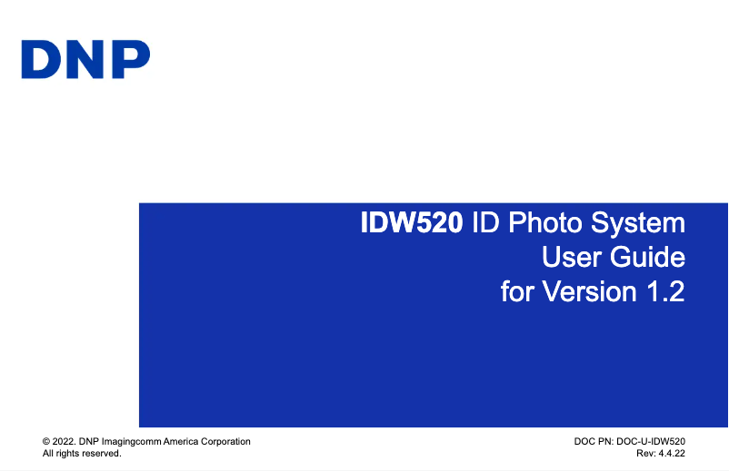 Imagen de la primera página del manual del dispositivo IDW520