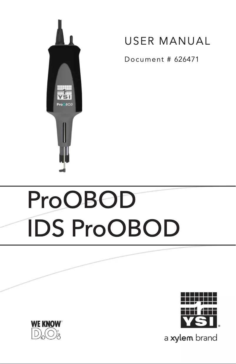 Página nº 1 - Manual de usuario YSI ProOBOD