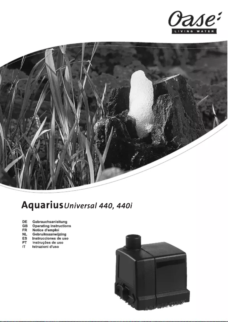 Página 1 del manual Manual de usuario Oase Aquarius Universal 440