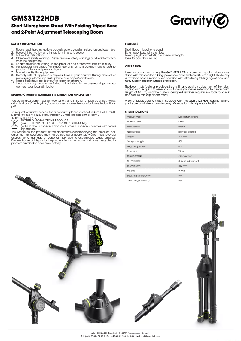 Página 1 del manual Manual de usuario Gravity GMS3122HDB