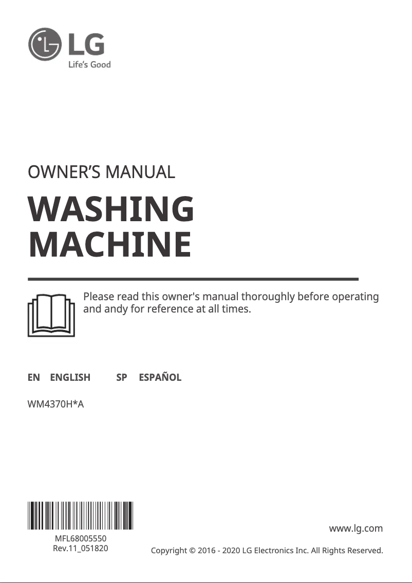 Imagen de la primera página del manual del dispositivo WM4370HVA