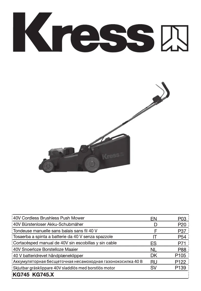 Página nº 1 - Manual de usuario Kress KG745.9