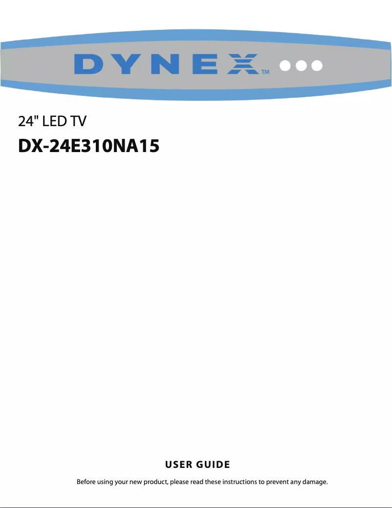 Página nº 1 - Manual de usuario Dynex DX-24E310NA15