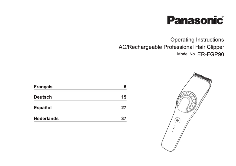 Imagen de la primera página del manual del dispositivo ER-FGP90