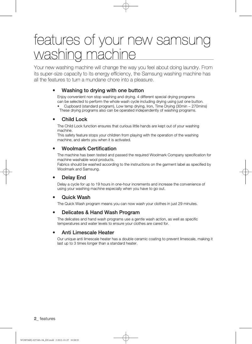 Imagen de la primera página del manual del dispositivo WD17N7550KV