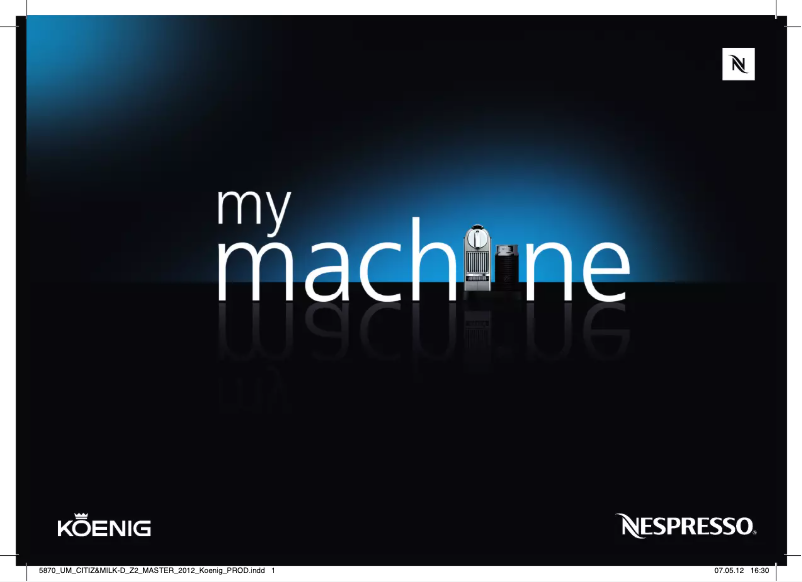 Imagen de la primera página del manual del dispositivo Nespresso CitiZ & Milk B03128