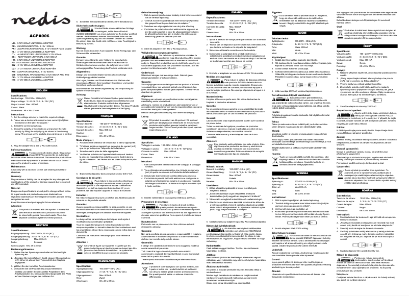 Página 1 del manual Manual de usuario Nedis ACPA006