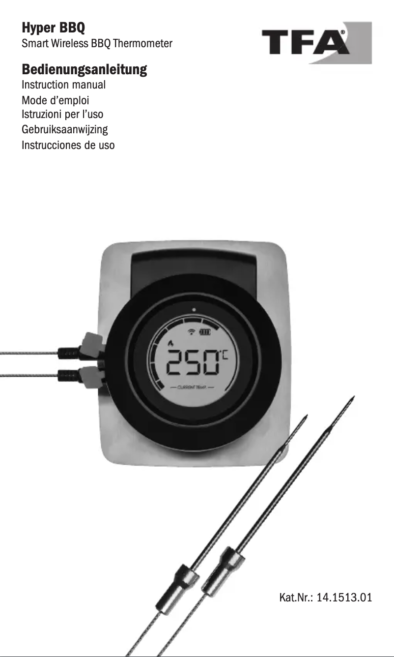 Página nº 1 - Manual de usuario TFA Hyper BBQ 14.1513.01