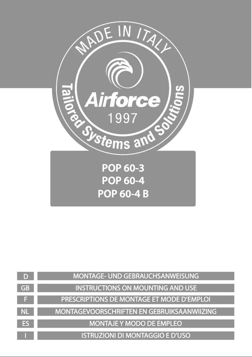 Página 1 del manual Manual de usuario Airforce POP 60-3