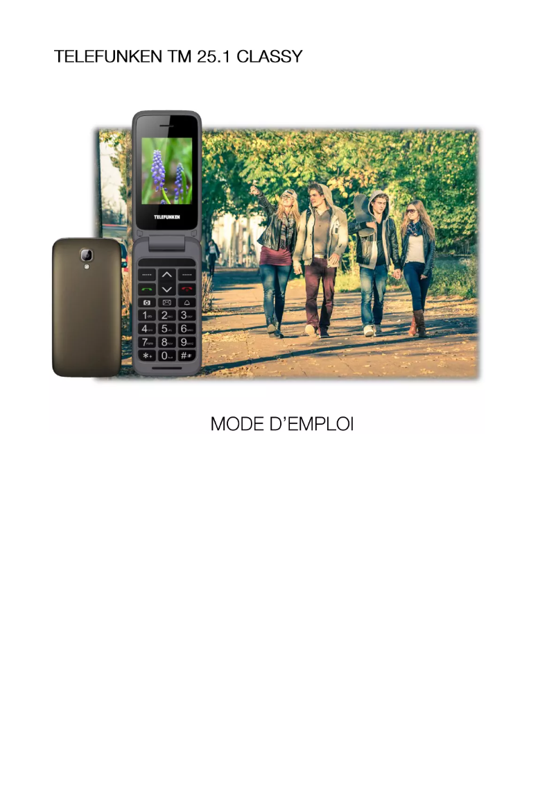 Página nº 1 - Manual de usuario Telefunken Classy TM 25.1