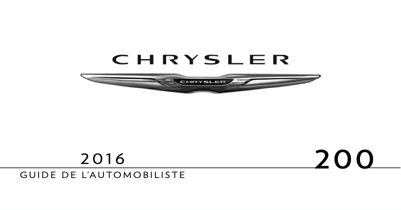 Página 1 del manual Manual de usuario Chrysler 200 (2016)