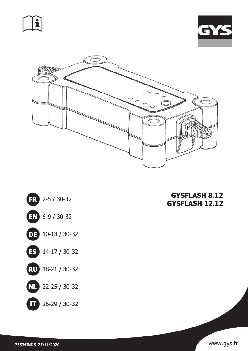 Página 1 del manual Manual de usuario GYS Gysflash 8.12
