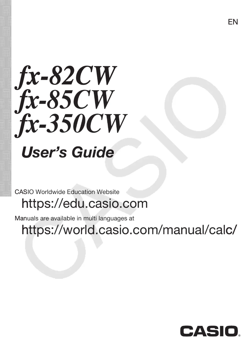 Página 1 del manual Manual de usuario Casio fx-85CW