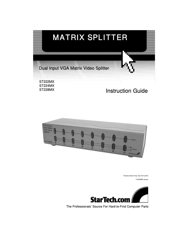 Imagen de la primera página del manual del dispositivo ST224MX