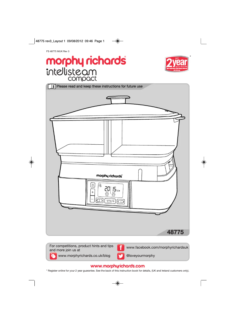 Página 1 del manual Manual de usuario Morphy Richards 48775