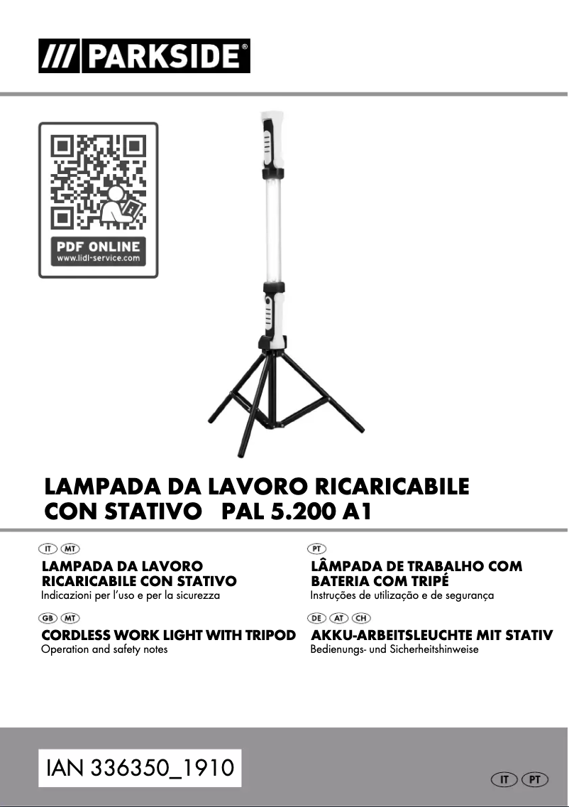 Página 1 del manual Manual de usuario Parkside PAL 5.200 A1