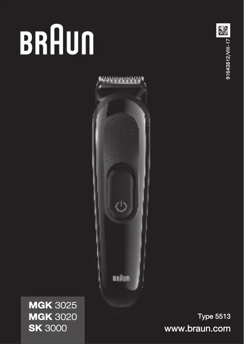 Página 1 del manual Manual de usuario Braun SK3000