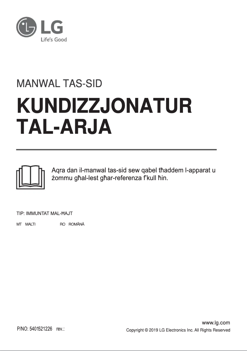 Imagen de la primera página del manual del dispositivo F09MT