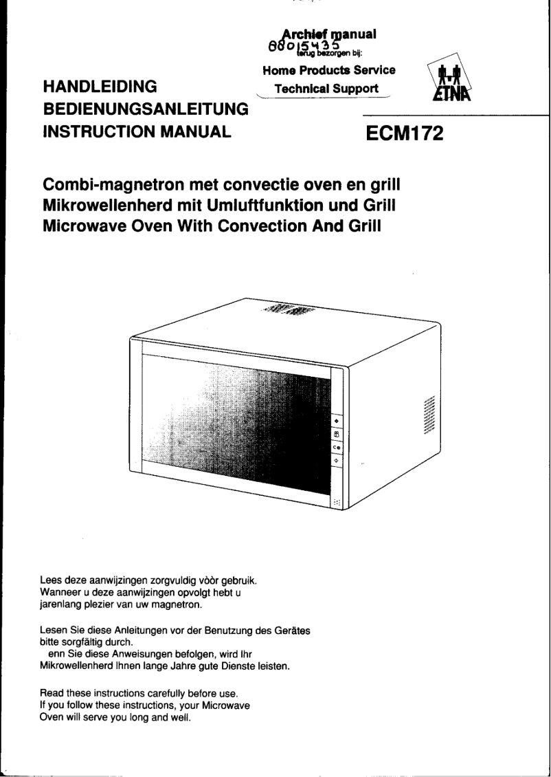 Imagen de la primera página del manual del dispositivo ECM172
