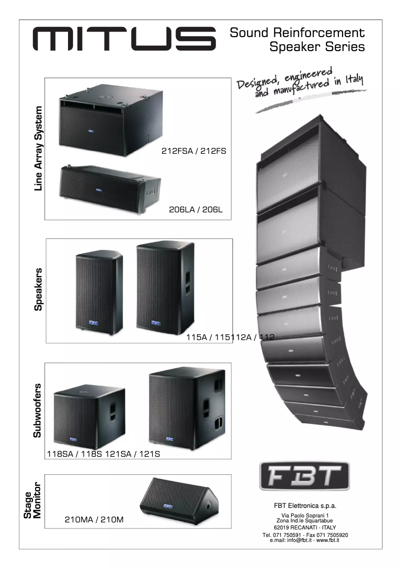Página 1 del manual Manual de usuario FBT Mitus 118SA