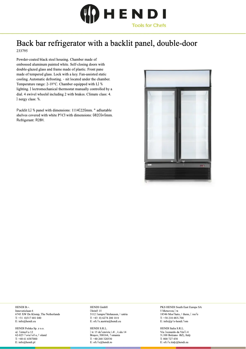 Página 1 del manual Ficha técnica Arktic 233795