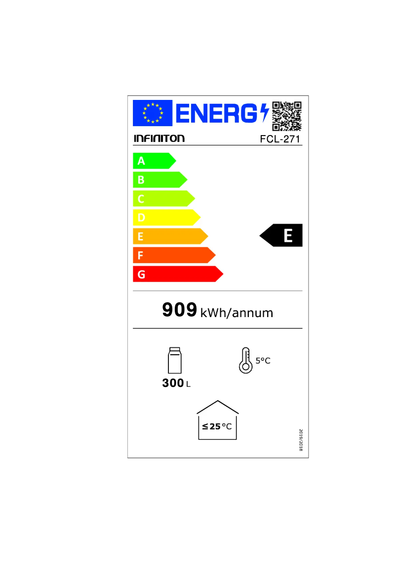 Página 1 del manual Etiqueta energética Infiniton FCL-285