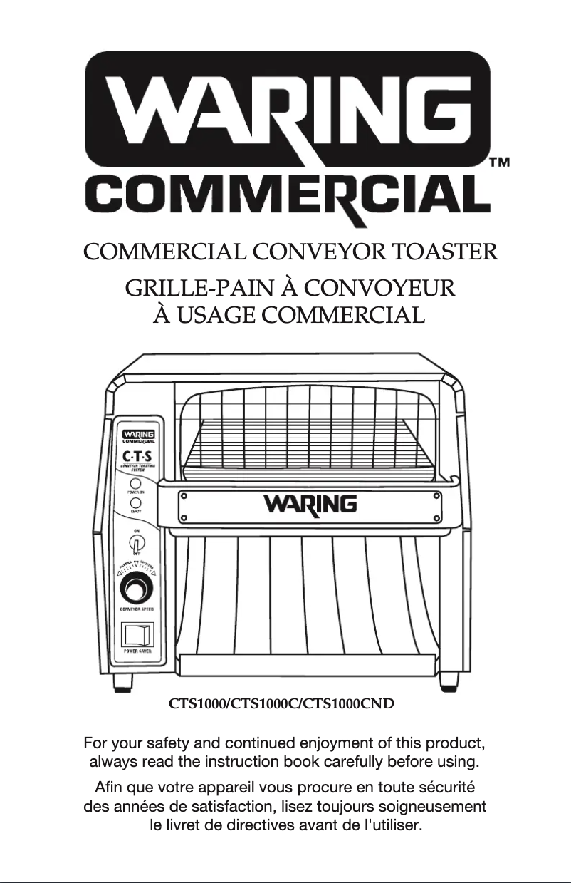 Página 1 del manual Manual de usuario Waring Commercial CTS1000CND