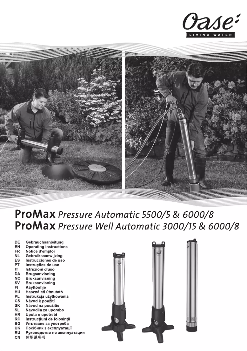 Imagen de la primera página del manual del dispositivo ProMax Pressure Automatic 6000/8