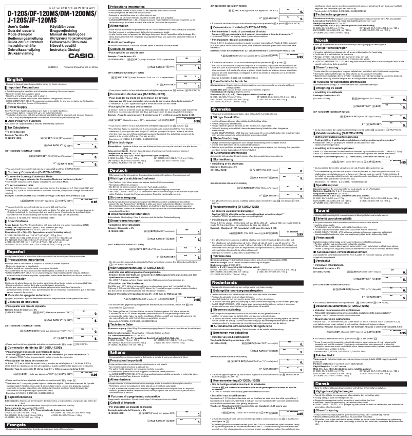 Imagen de la primera página del manual del dispositivo DF-320TM