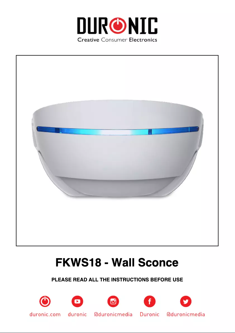 Página 1 del manual Manual de usuario Duronic FKWS18