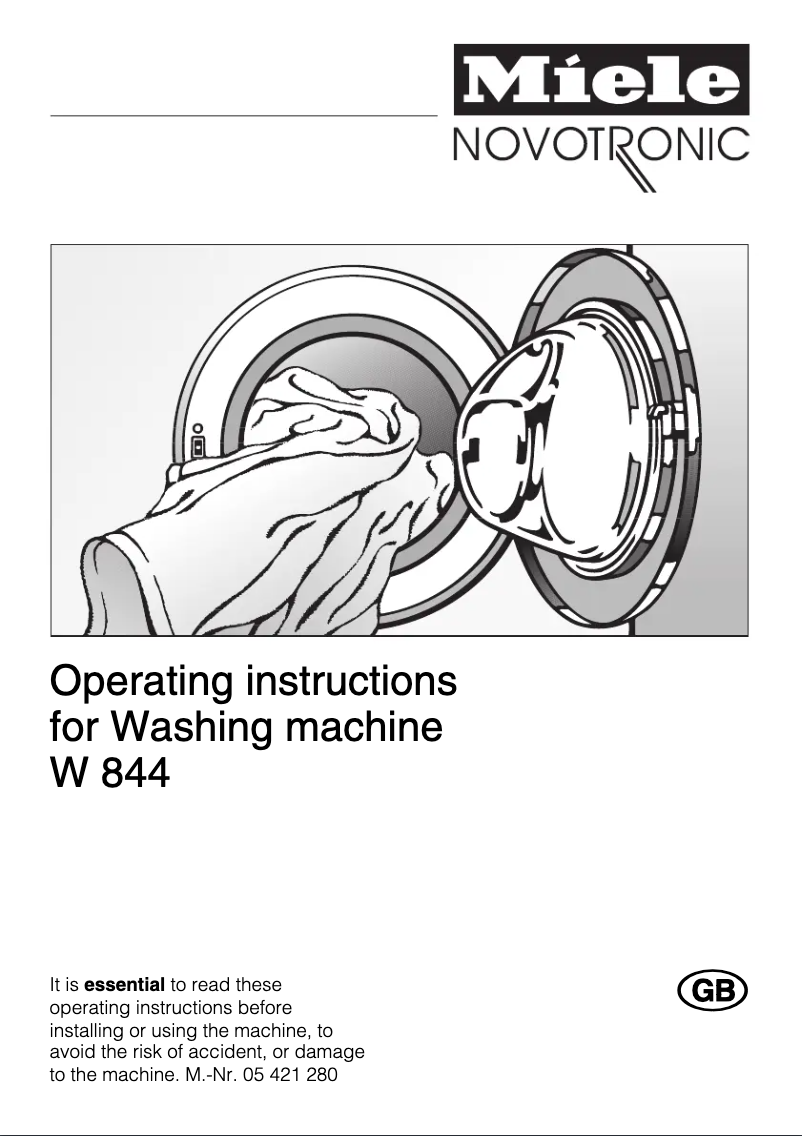 Página 1 del manual Manual de usuario Miele W 844