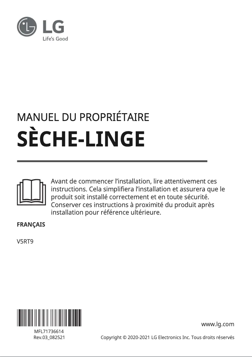 Página nº 1 - Manual de usuario LG V5RT9