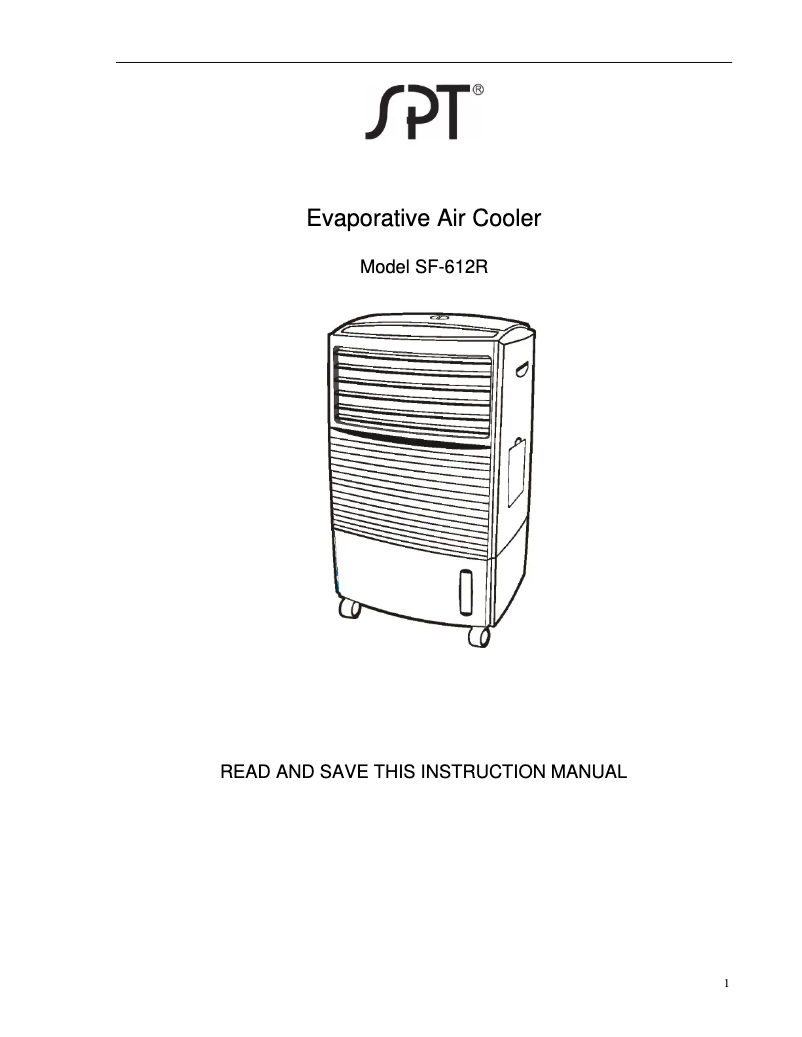 Imagen de la primera página del manual del dispositivo SF-612R