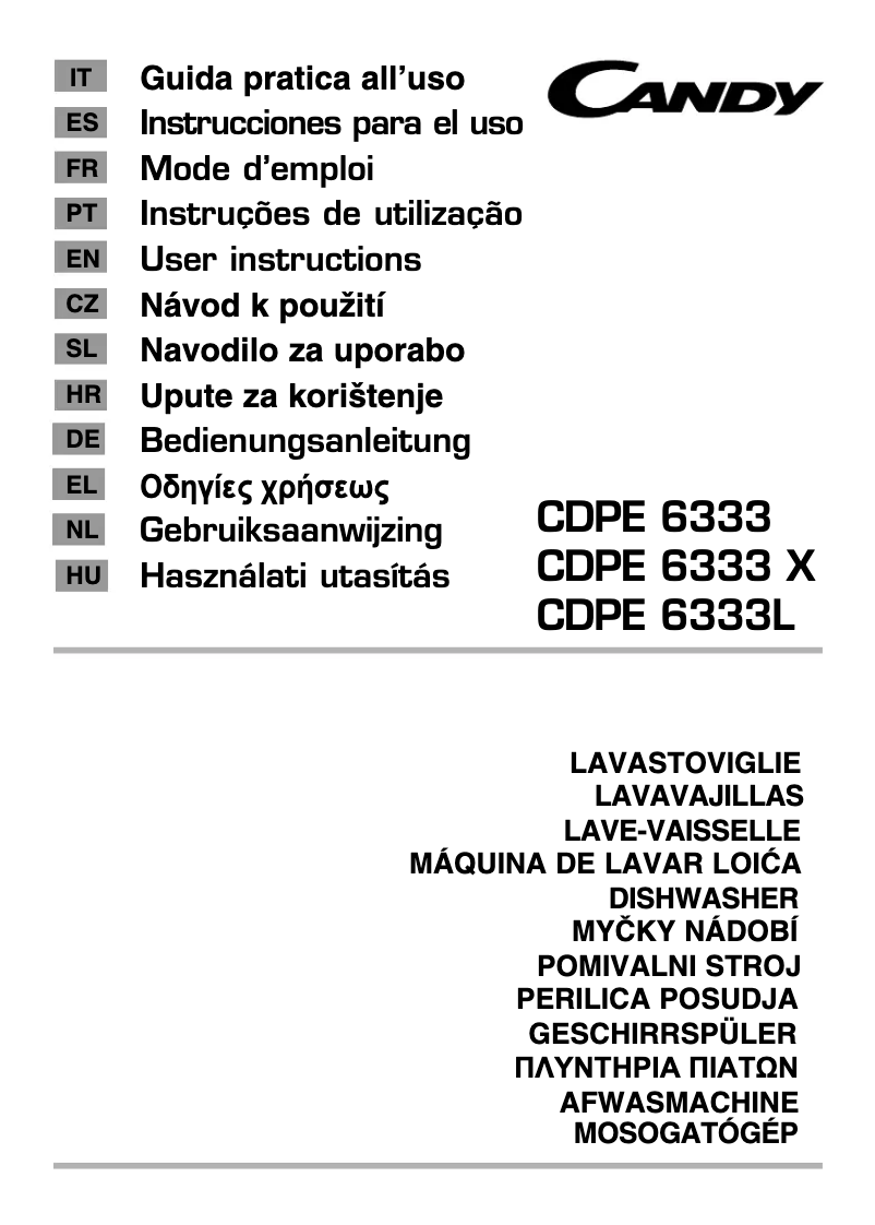Imagen de la primera página del manual del dispositivo CDPE 6333L
