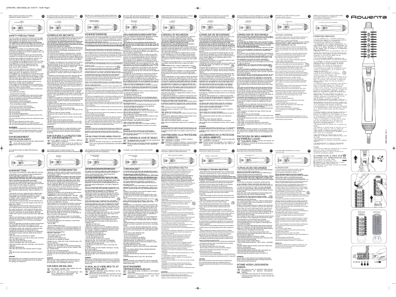 Imagen de la primera página del manual del dispositivo Fashion Stylist CF3910