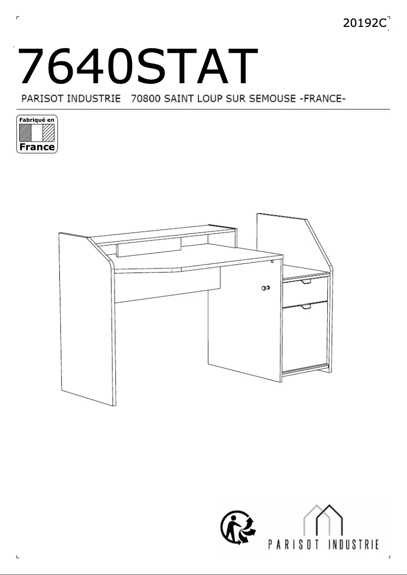 Imagen de la primera página del manual del dispositivo SetUp 7640STAT