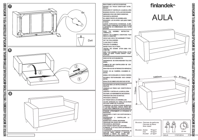 Imagen de la primera página del manual del dispositivo AULA