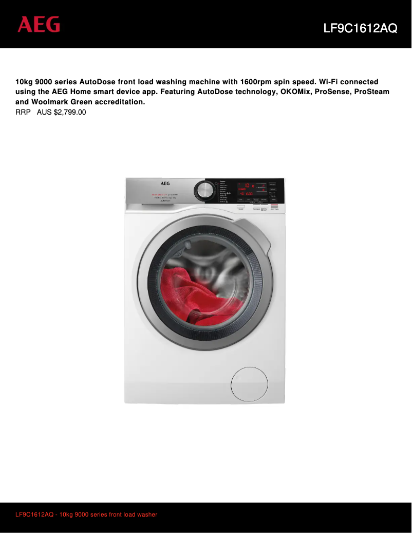 Imagen de la primera página del manual del dispositivo LF9C1612AQ