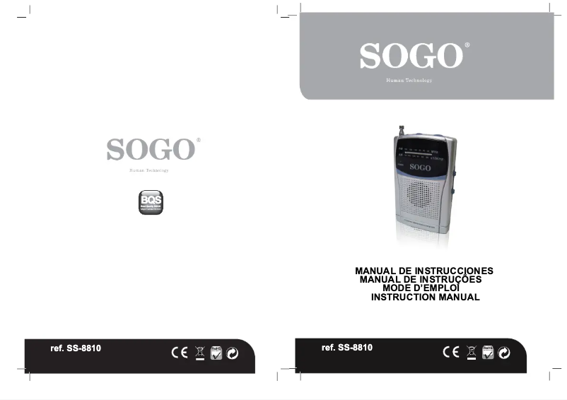 Imagen de la primera página del manual del dispositivo SS-8810