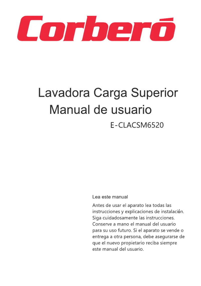 Imagen de la primera página del manual del dispositivo E-CLACSM6520