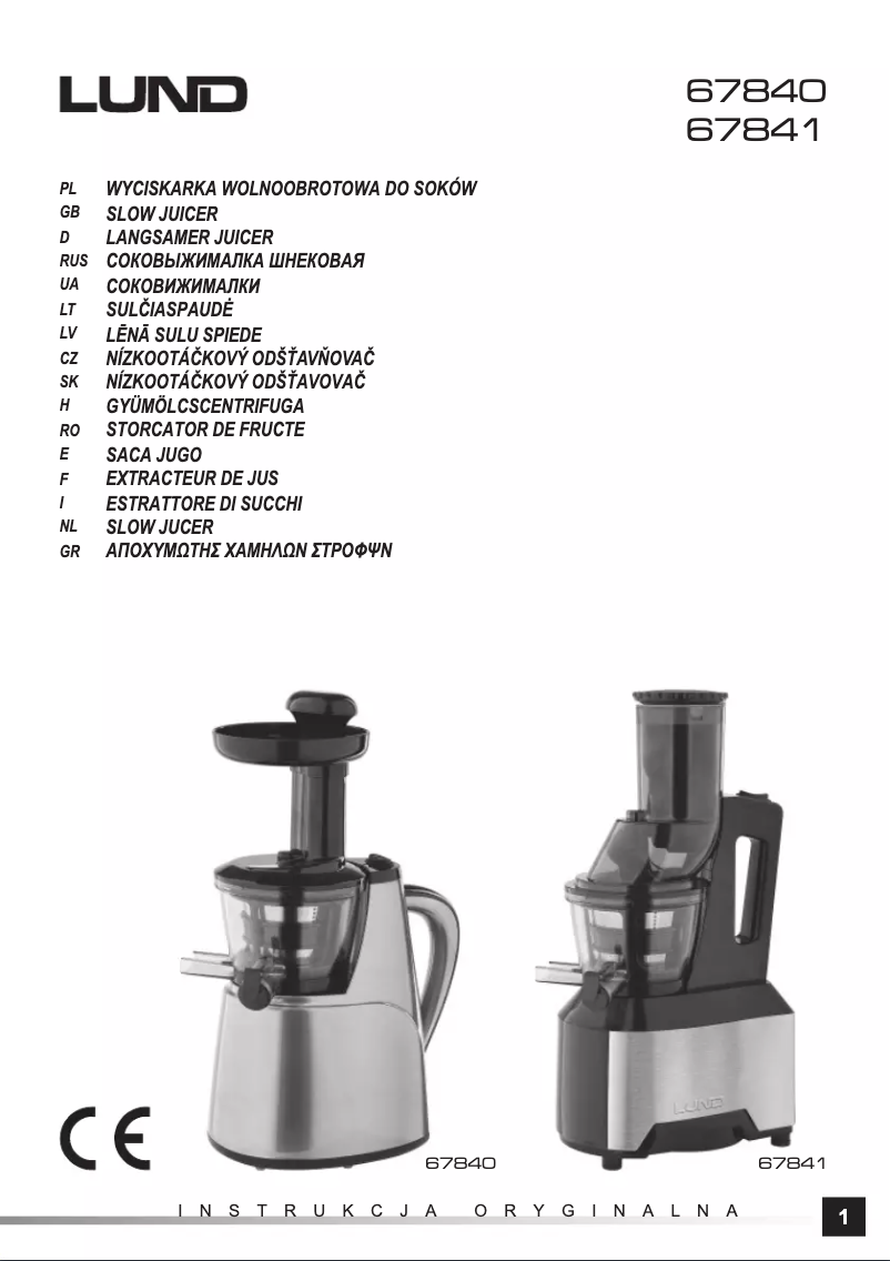 Imagen de la primera página del manual del dispositivo 67841
