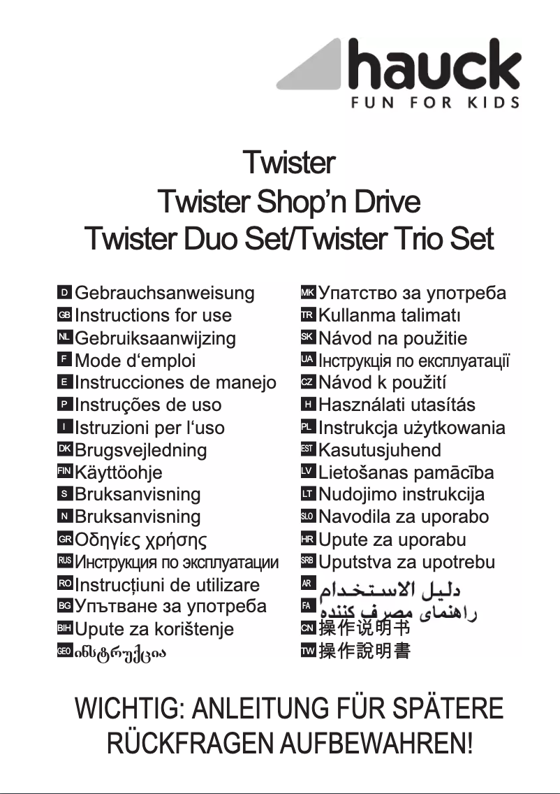 Imagen de la primera página del manual del dispositivo Twister