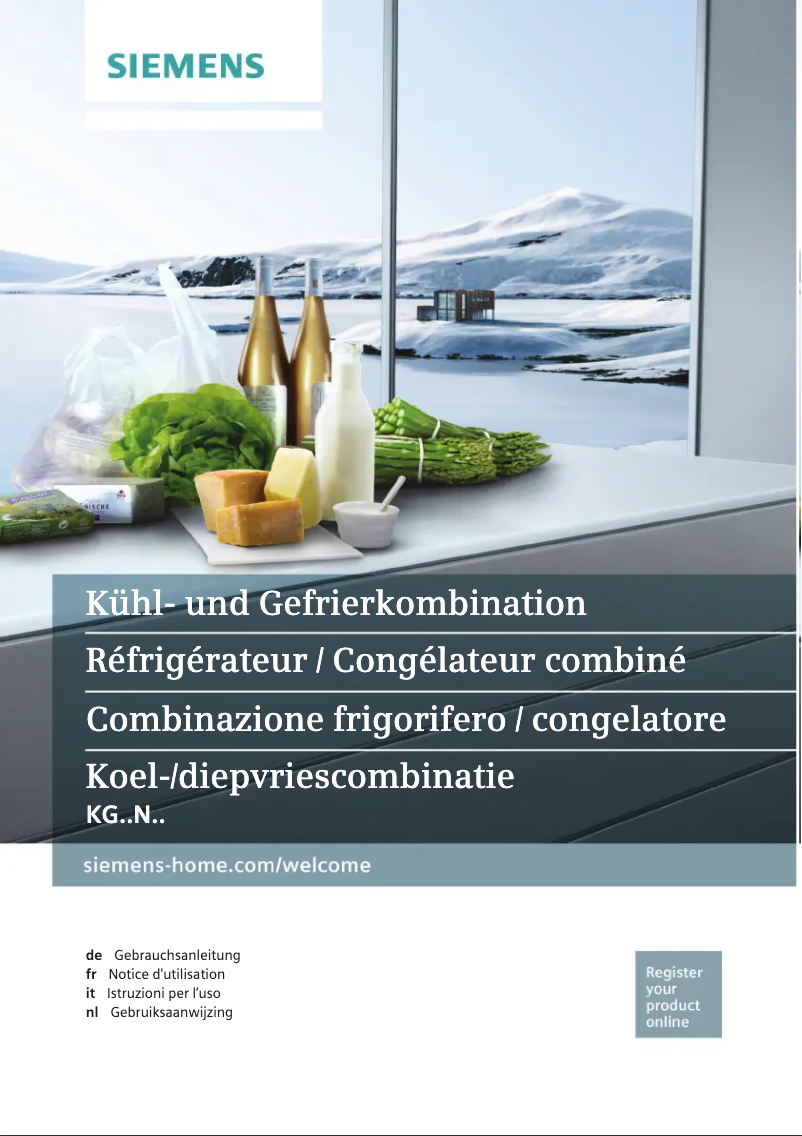 Página nº 1 - Manual de usuario Siemens KG36NXI40