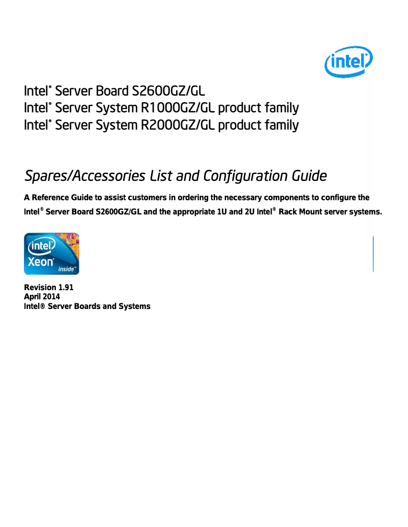 Página nº 1 - Manual de usuario Intel R2224GZ4GC4