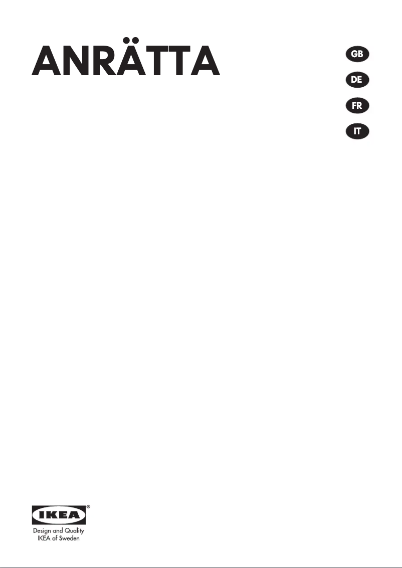 Página 1 del manual Manual de usuario Ikea ANRÄTTA 604.117.20