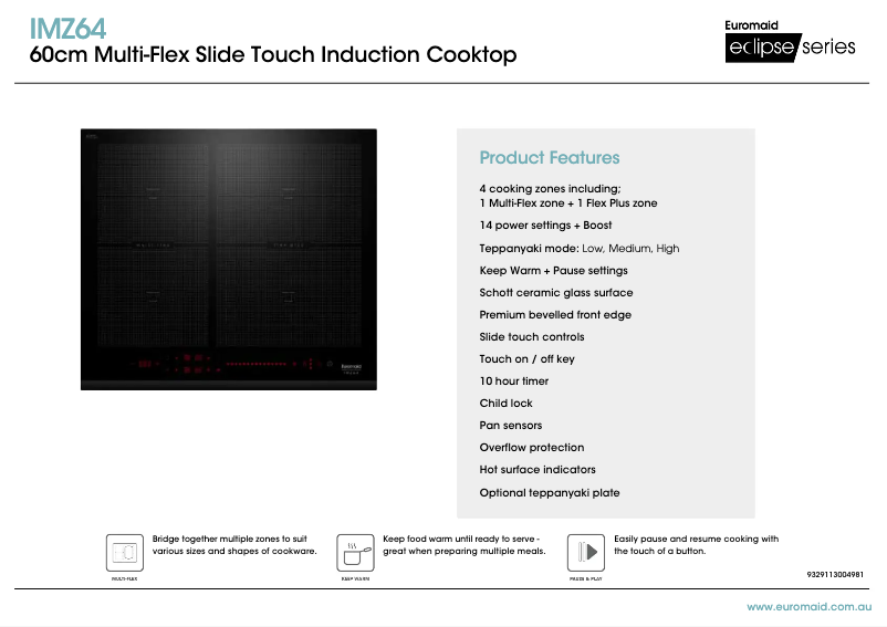 Página 1 del manual Ficha técnica Euromaid IMZ64