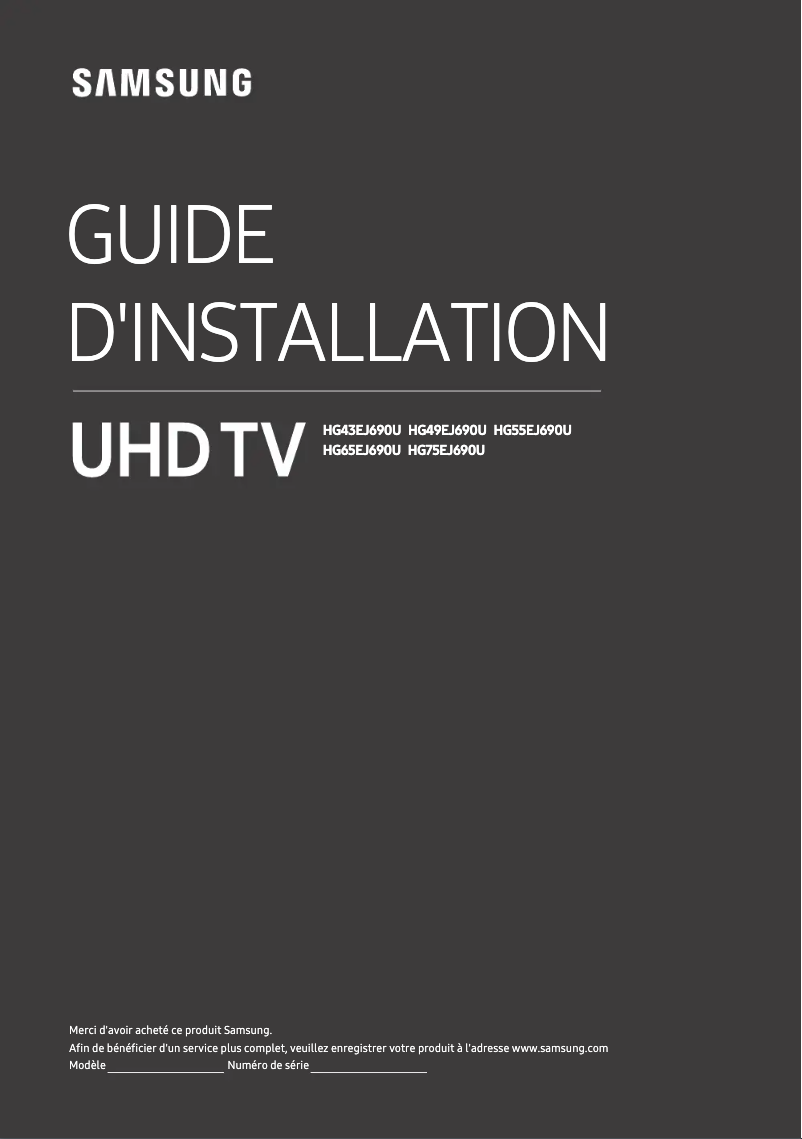 Imagen de la primera página del manual del dispositivo HG65EJ690UA