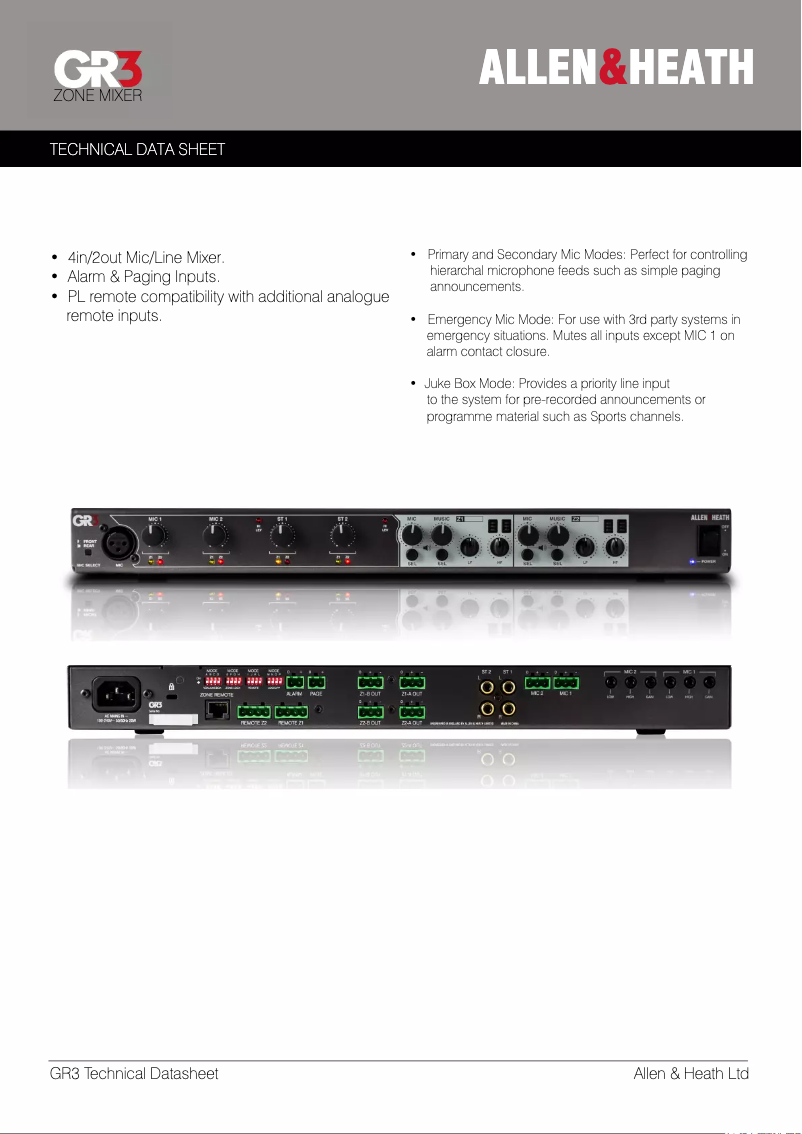 Imagen de la primera página del manual del dispositivo GR3