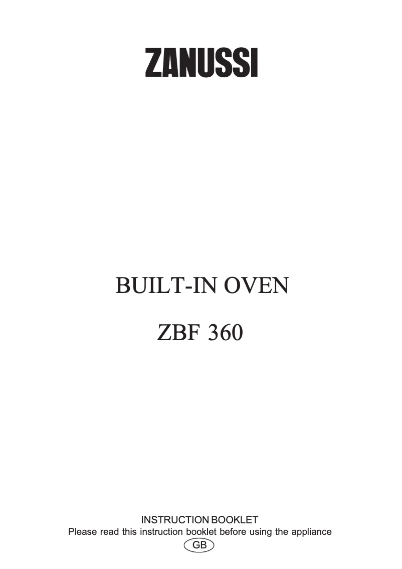 Imagen de la primera página del manual del dispositivo ZBF360W