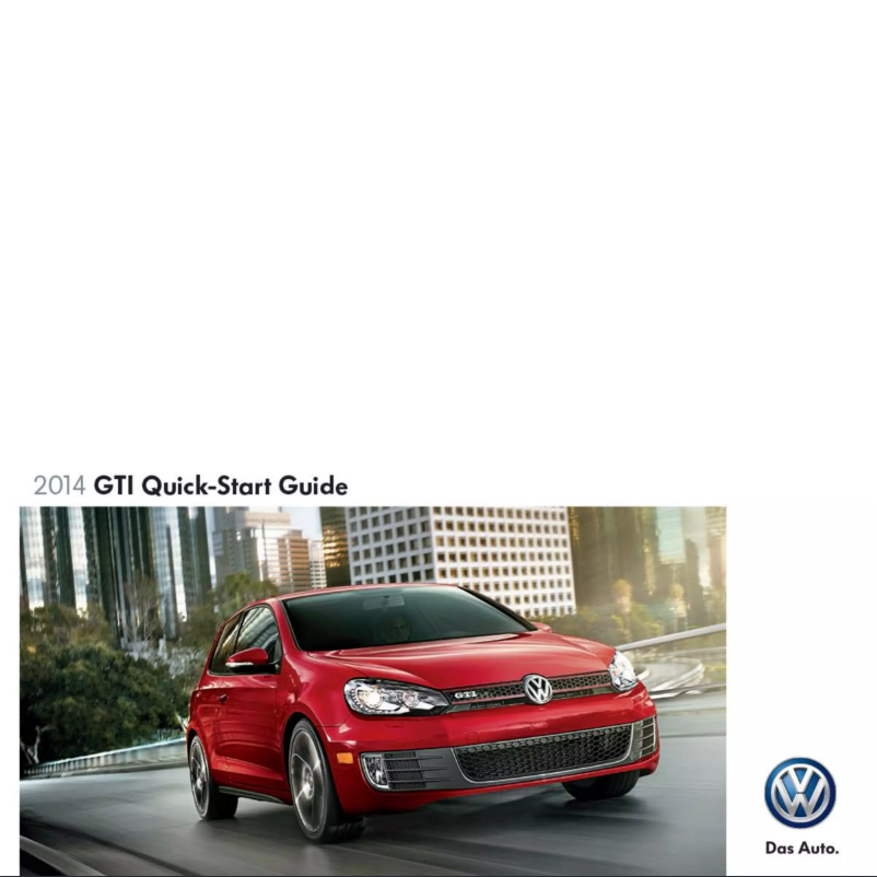 Página 1 del manual Manual de usuario Volkswagen Golf GTI (2014)